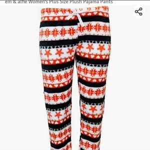 Em & alfie soft plush fuzzy sleep N lounge pants junior plus size 2X Chr…